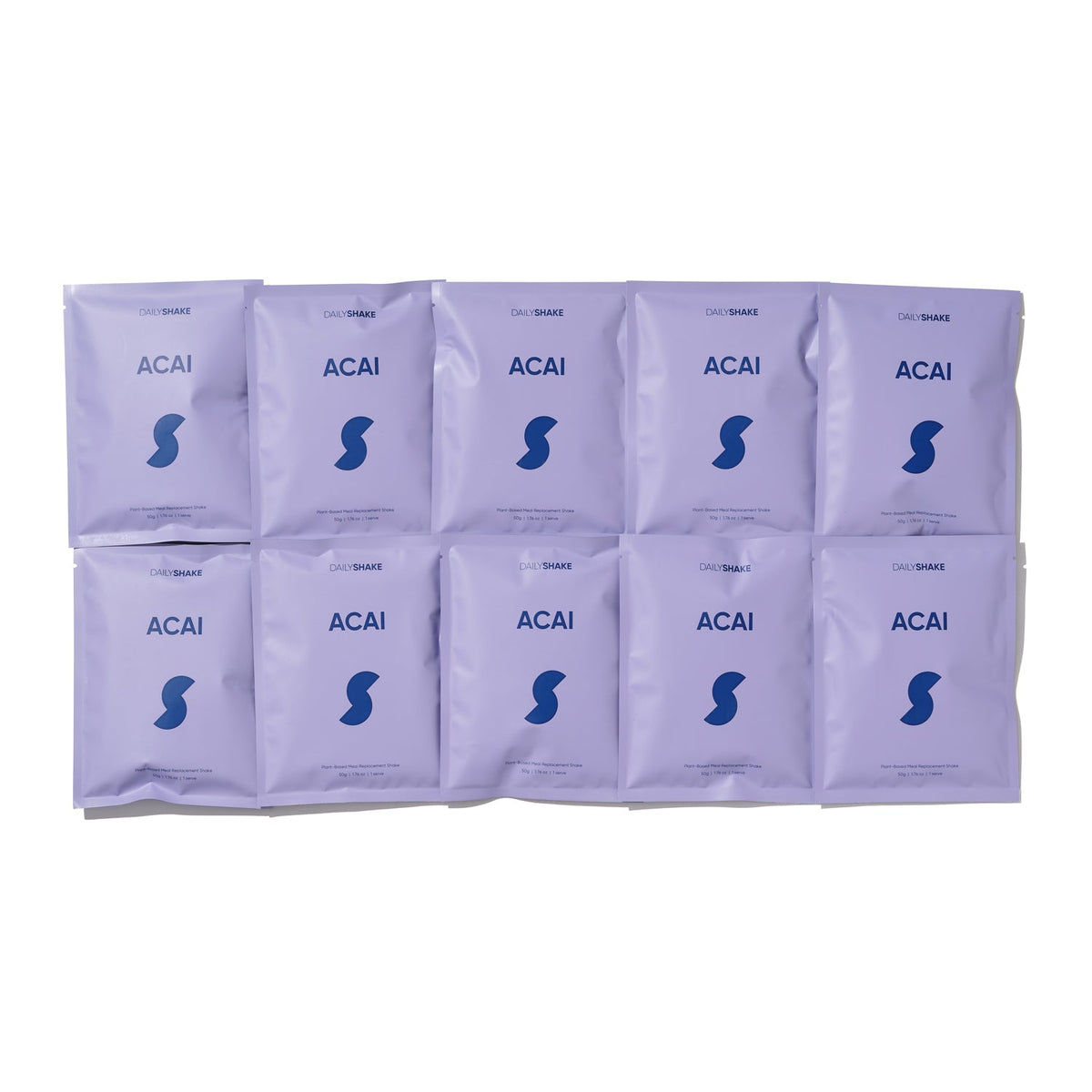 Açaí 10-sachet protein powder pack lifestyle image