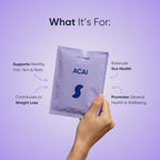 Açaí 2-sachet protein powder pack lifestyle image