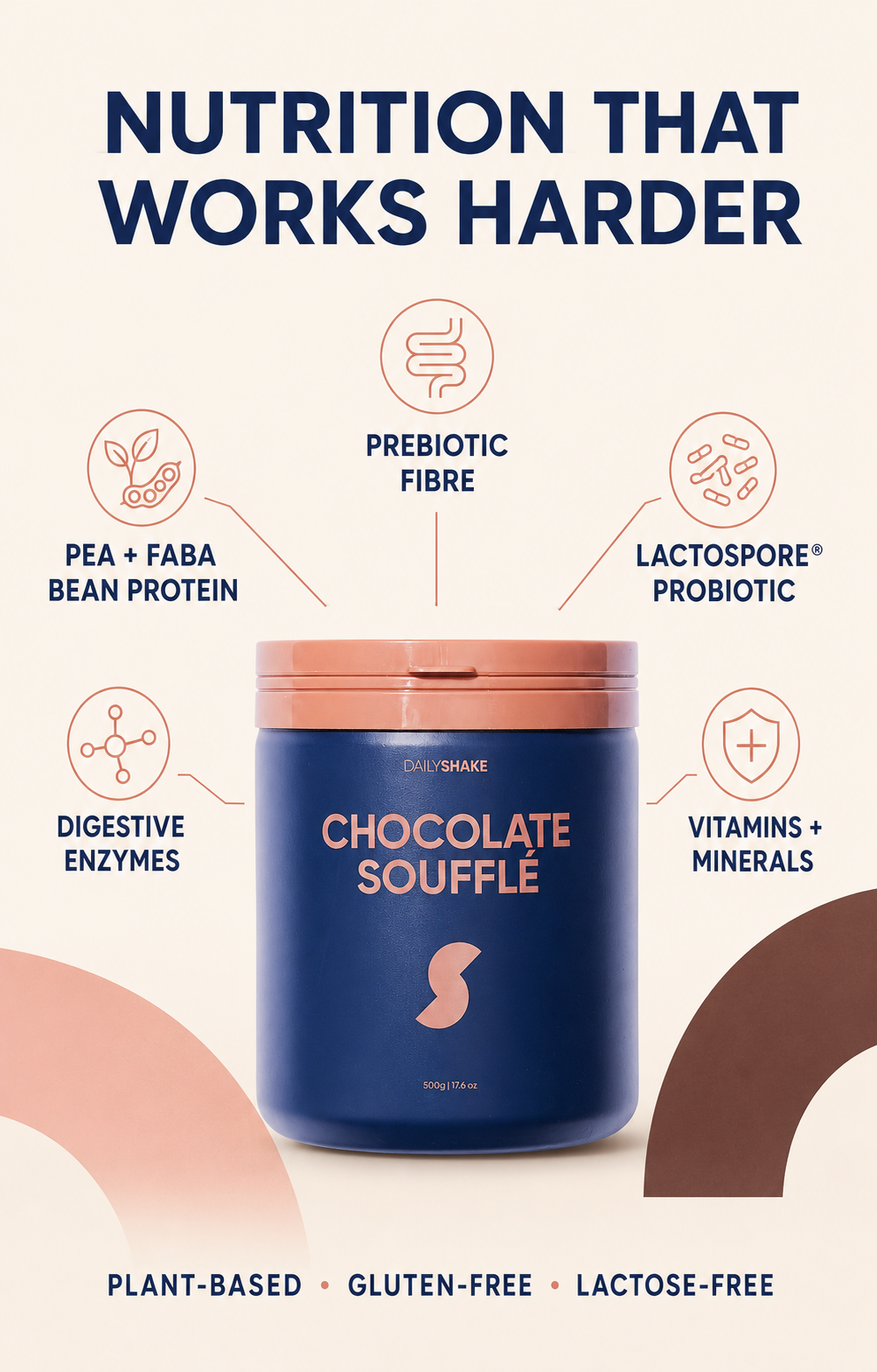 Chocolate Soufflé protein powder formula