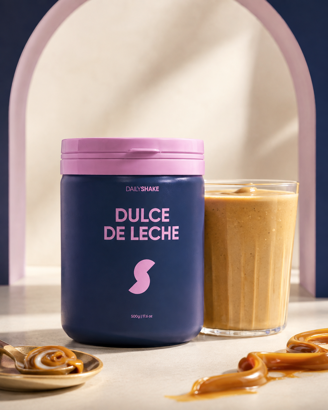 Dulce De Leche protein powder hero