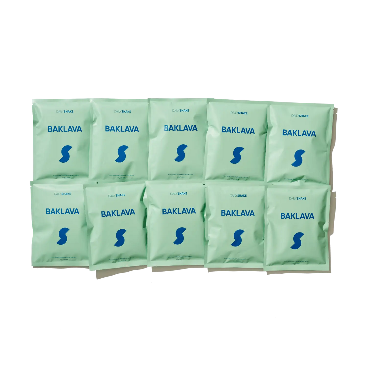 Baklava 10-sachet protein powder pack lifestyle image