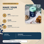 How to prepare Baklava protein powder shake with 50 g powder and 300 mL cold water