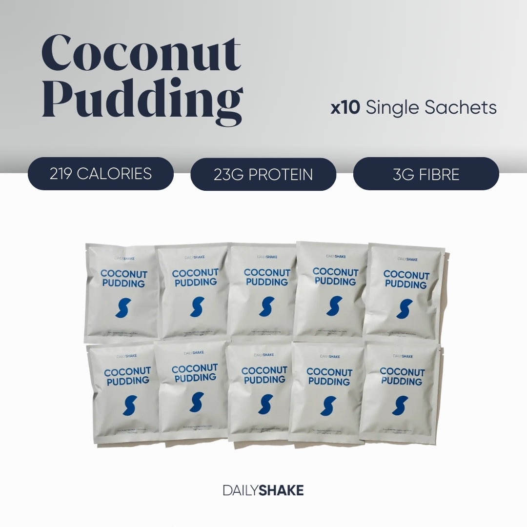 Coconut Pudding 10-sachet protein powder pack hero image