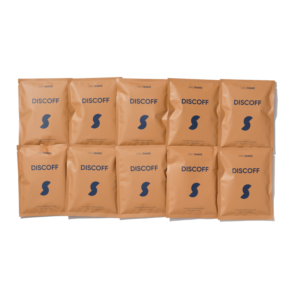 Discoff 10-sachet protein powder pack lifestyle image