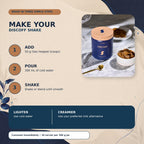 How to prepare Discoff protein powder shake with 50 g powder and 300 mL cold water