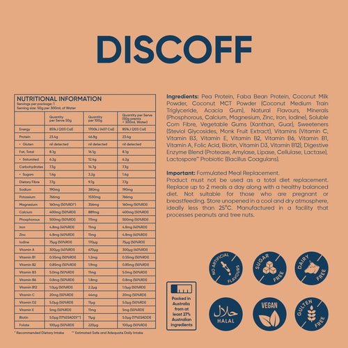Discoff protein powder nutrition information and ingredients