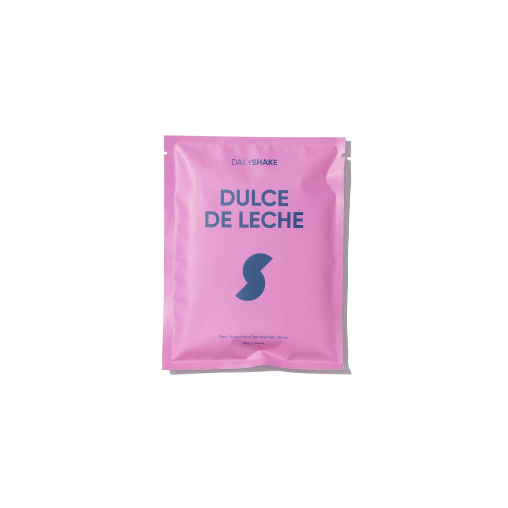 Dulce De Leche 2-sachet protein powder pack lifestyle image