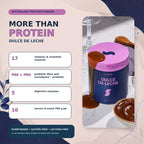 Dulce De Leche plant protein powder benefits with 17 vitamins and minerals, prebiotic fibre, probiotic and digestive enzymes in Australia