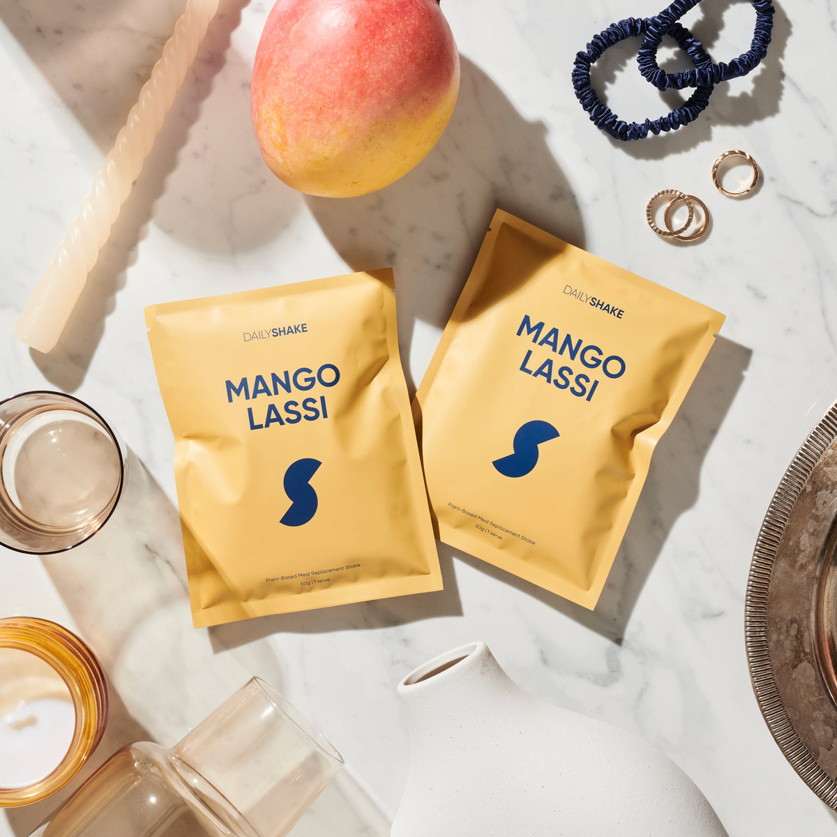 Mango Lassi 2-sachet protein powder pack hero image