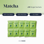 Matcha 10-sachet protein powder pack hero image