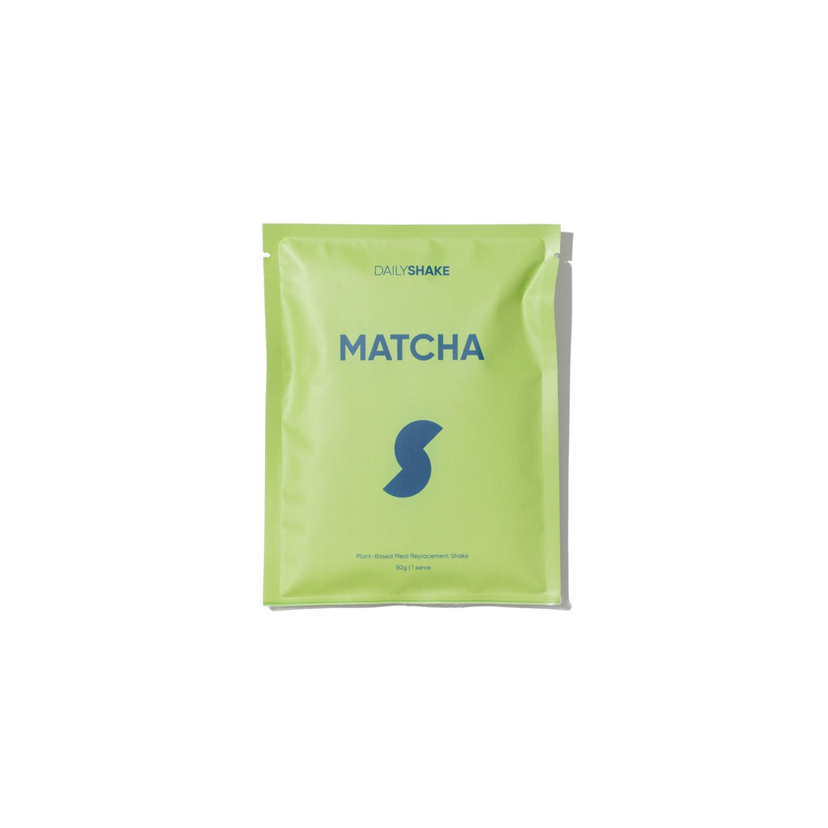 Matcha 2-sachet protein powder pack lifestyle image