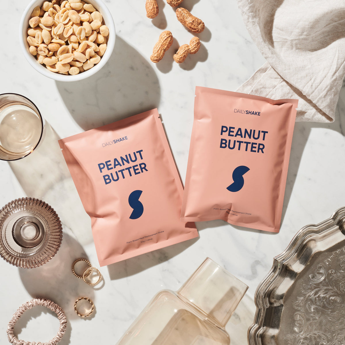 Peanut Butter 2-sachet protein powder pack hero image