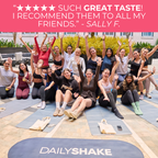 Strawberry Cheesecake 10-sachet protein powder pack lifestyle image