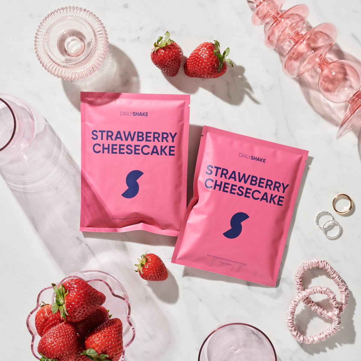 Strawberry Cheesecake 10-sachet protein powder pack product image