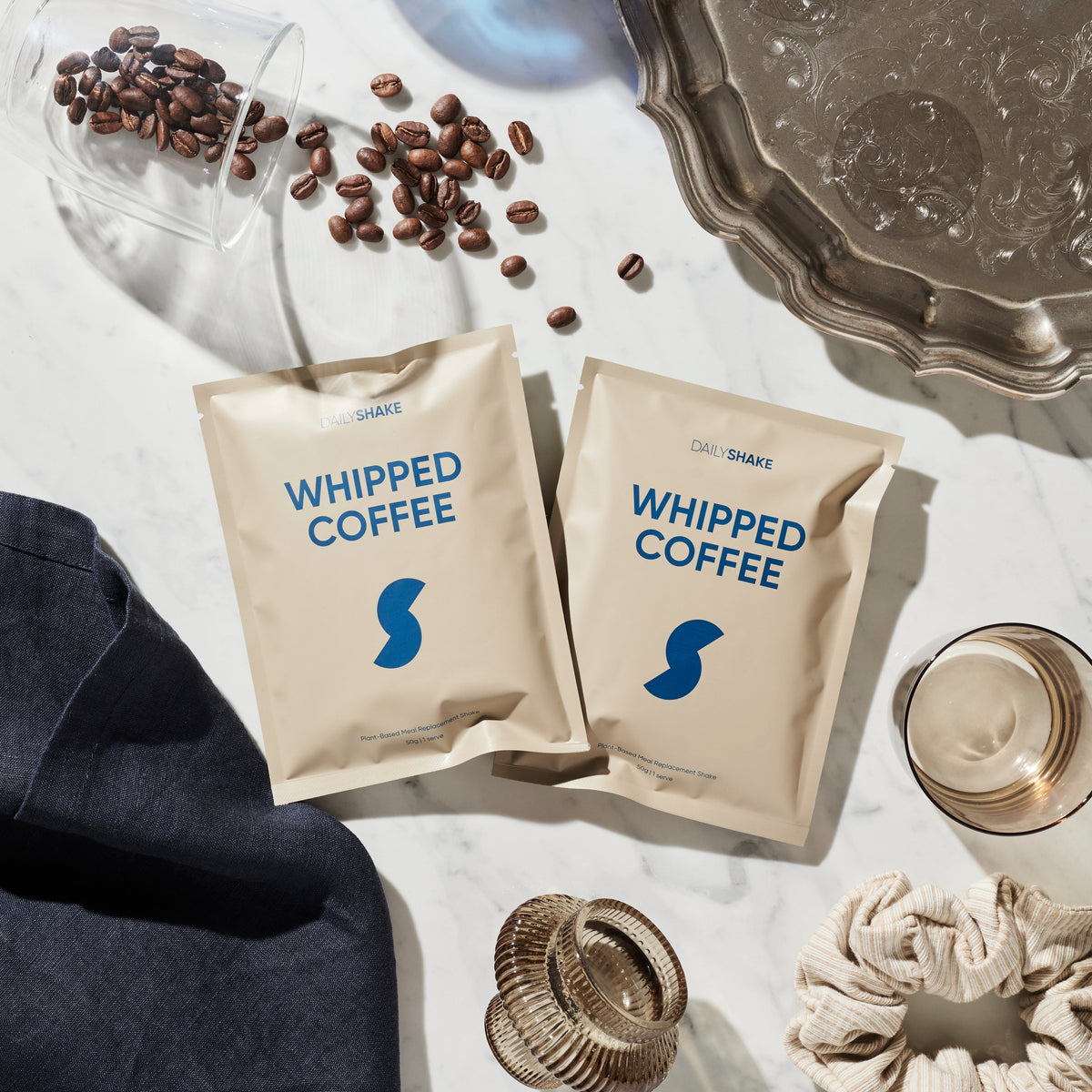 Whipped Coffee 2-sachet protein powder pack hero image