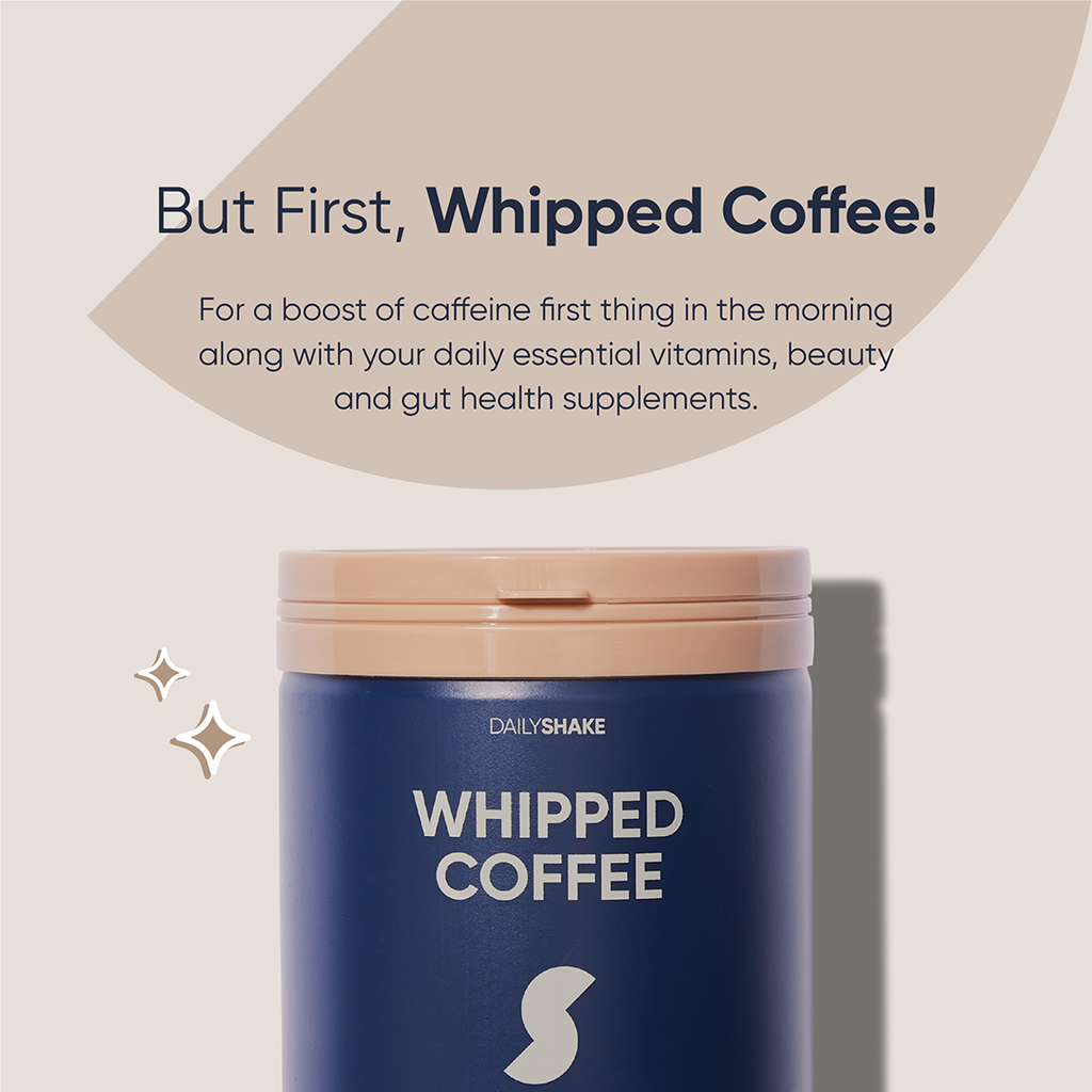 Whipped Coffee 2-sachet protein powder pack lifestyle image